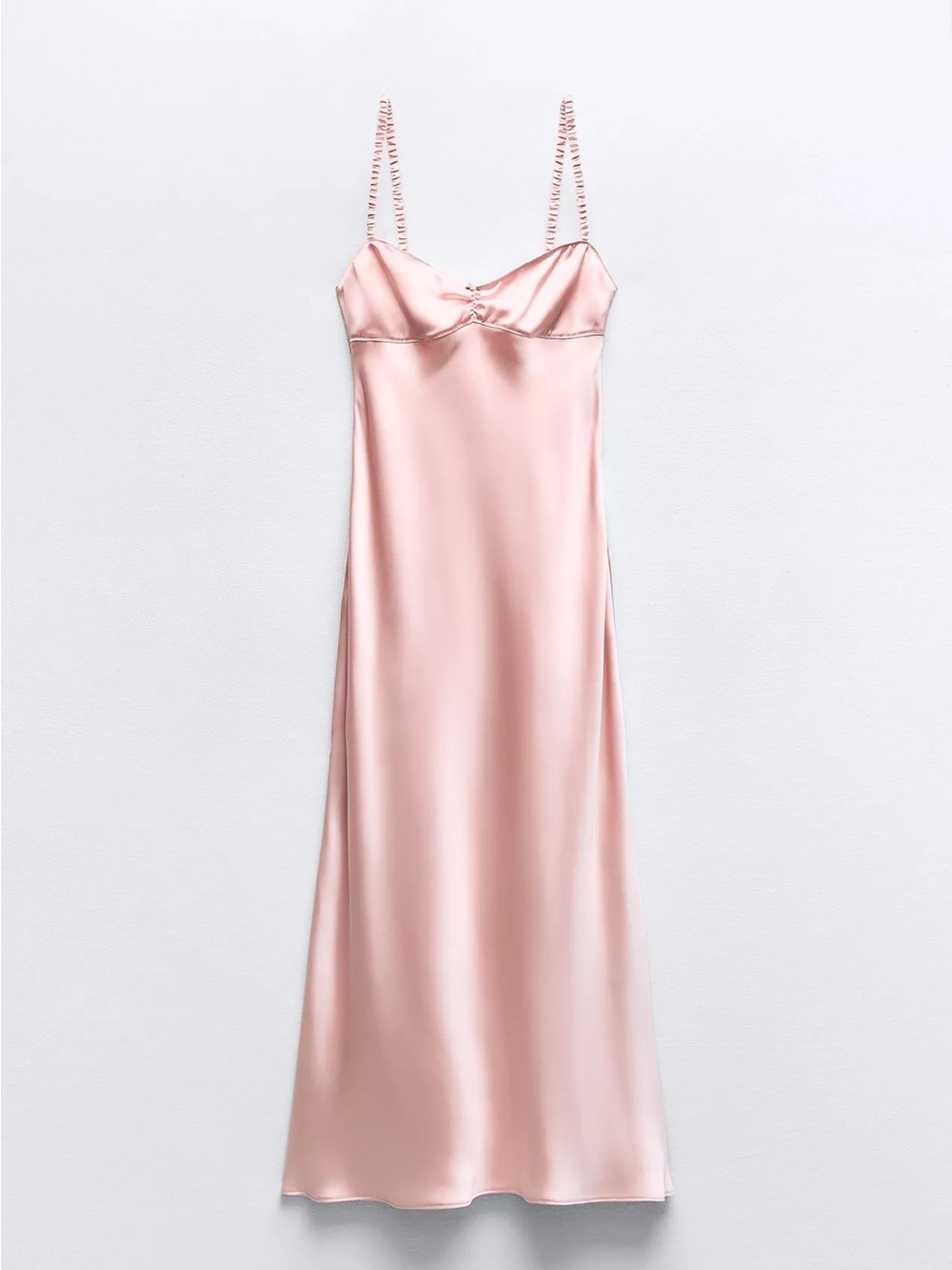 Zara Pink Satin Slip Dress